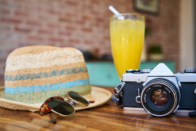 hat and camera